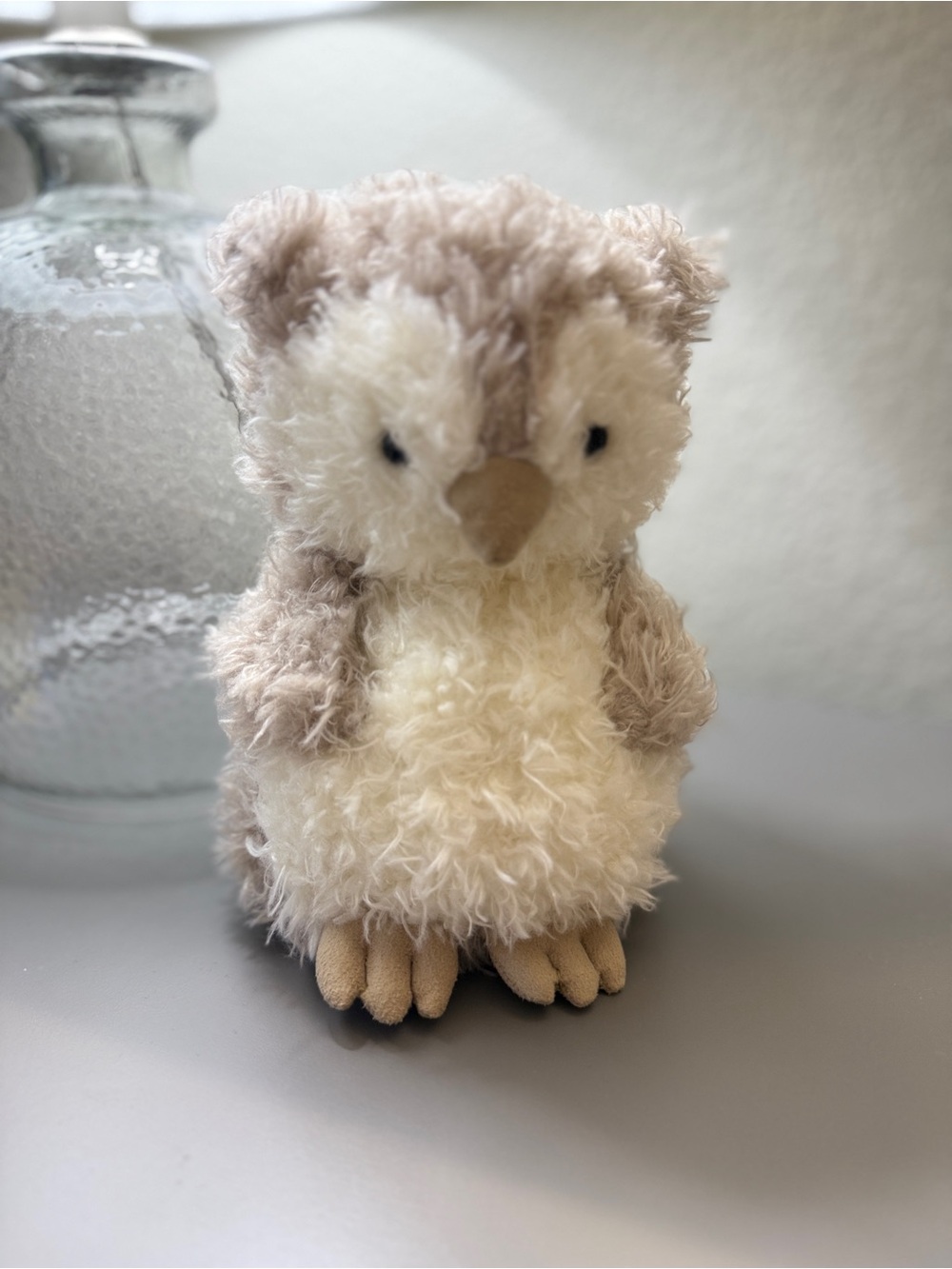 Jellycat Wee Owl Plush Retired Cream Gray Owl Stuffed Animal - Picture 3 of 12